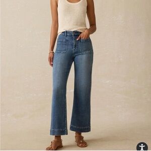 Faherty Jeans Faherty Women's Stretch Patch Pocket Cropped Ankle Pant